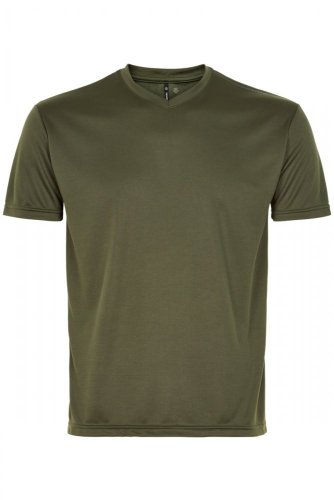 BASE pánské běžecké tričko COOL 14614-094 - Barva: 094 - Khaki, Velikost: M